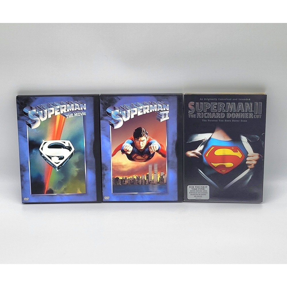 Superman DVD Lot Christopher Reeve Superman The Movie Superman II Richard Donner